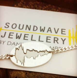 Silver soundwave bracelet 